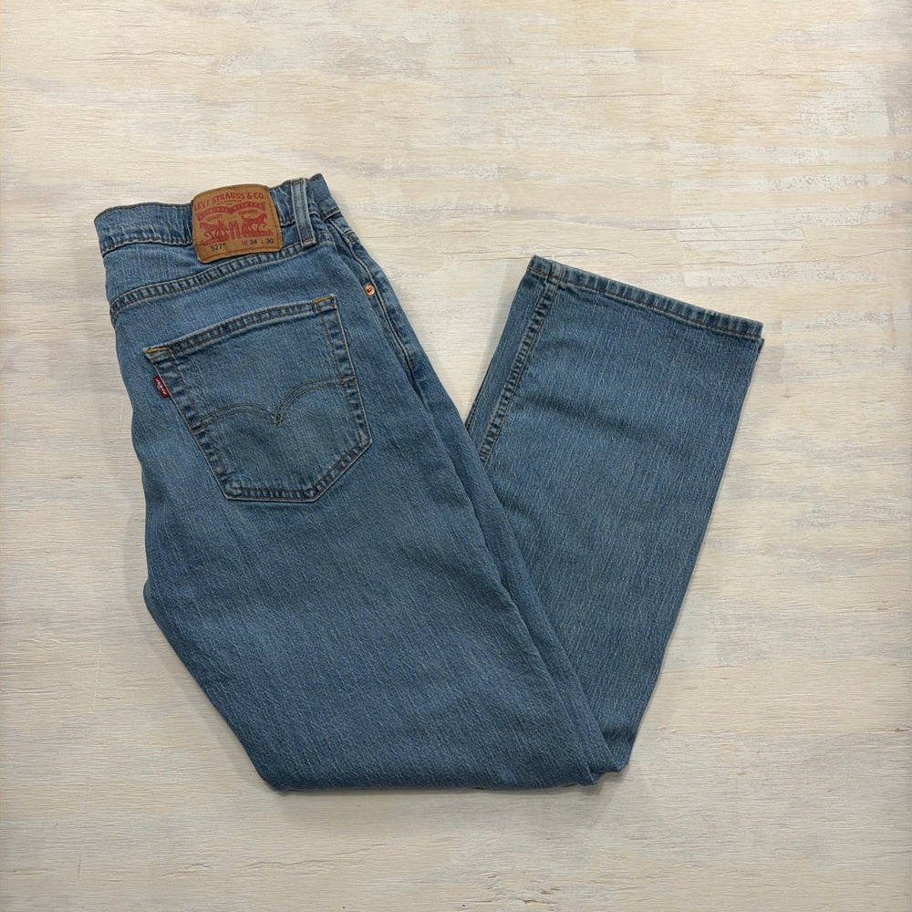 Levi's Jeans 527 Slim Bootcut W34 L30 Medium Wash Denim Blue Mens